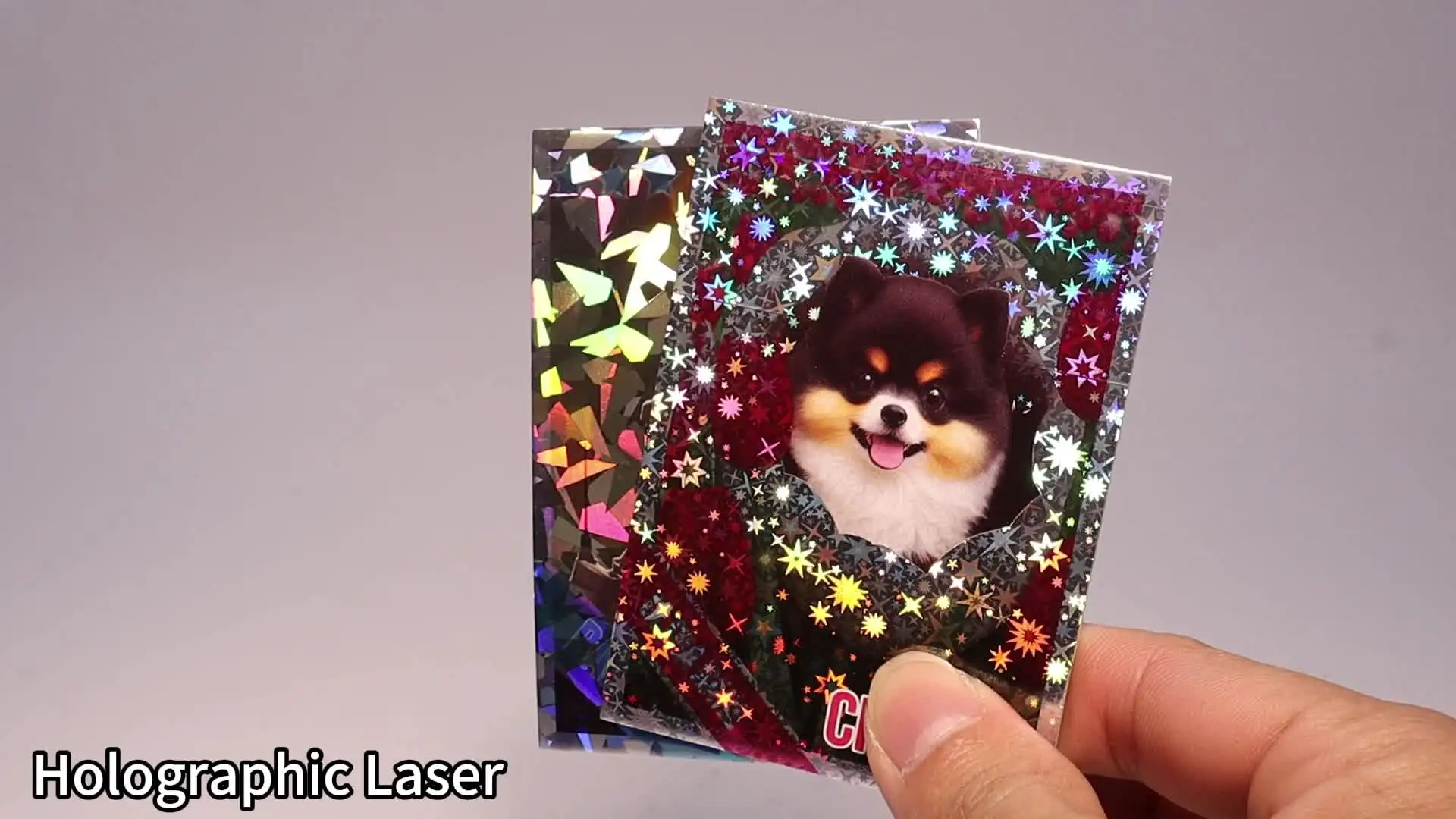 Custom Printed Cartoon Holographic Trading Cards Rare Effect Card Game