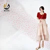 New arrivals ready goods 100% polyester material woven red dot printed tulle fabric for dress