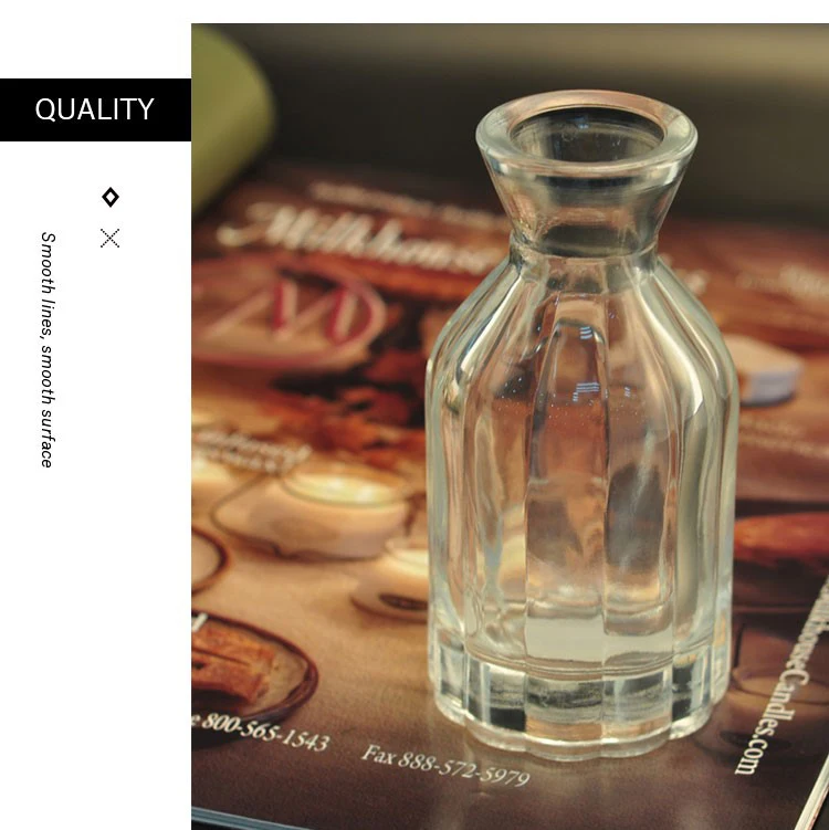 empty glass perfume diffuser bottle