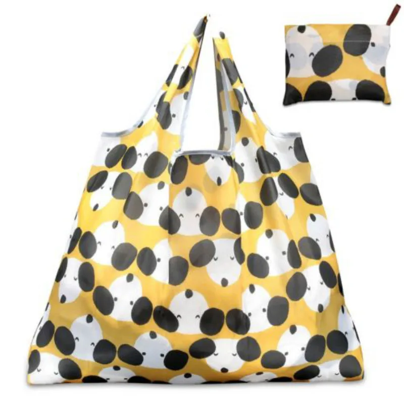 Cute Lady Foldable Recycle Bag Eco Reusable Loading goods Bag For Fruit Vegetable