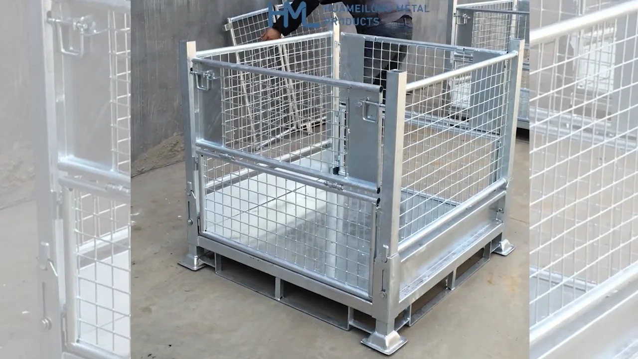 Collapsible Demountable Storage Stackable Foldable Wire Mesh Stillage