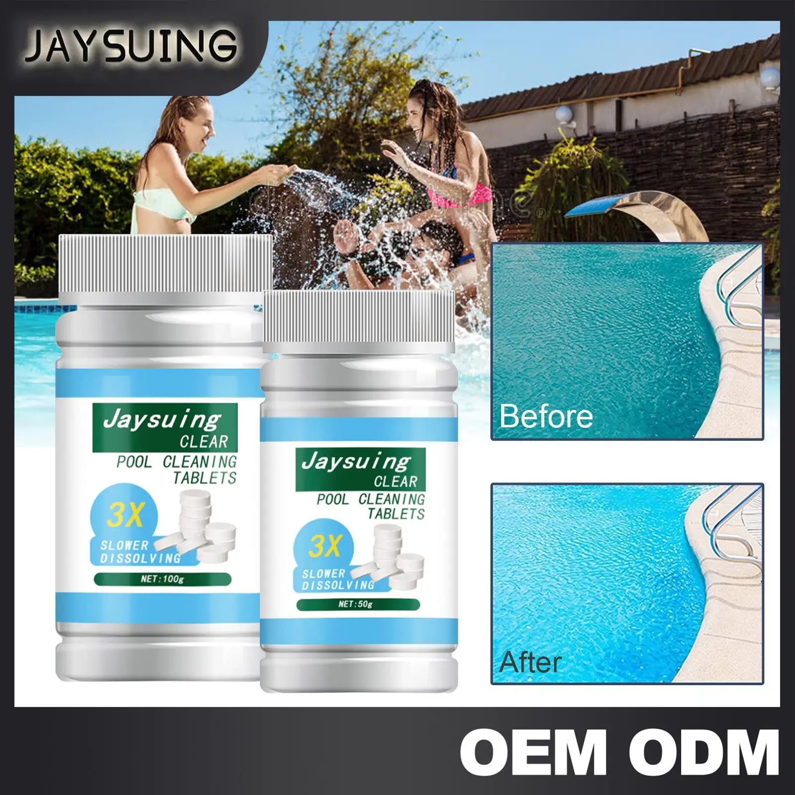Jaysuing Swimming Pool Effervescent Tablets Multifunctional Pool