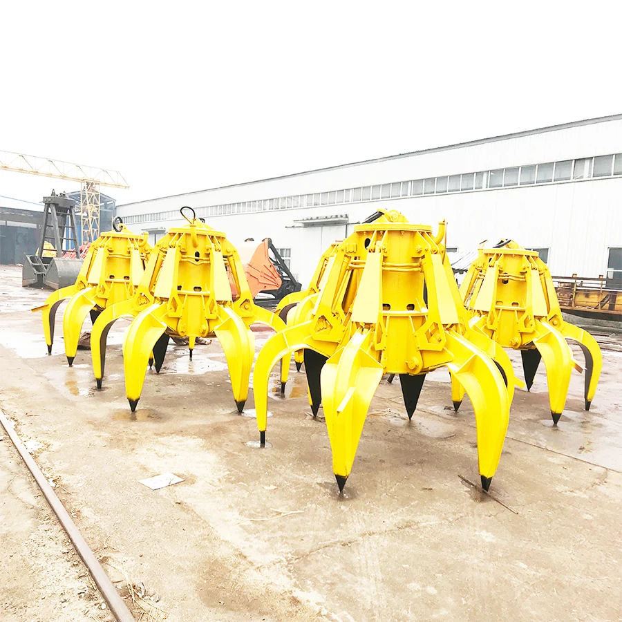 OEM Steel Scrap Loading Electric Hydraulic Orange Peel Grab Bucket for 10t Crane