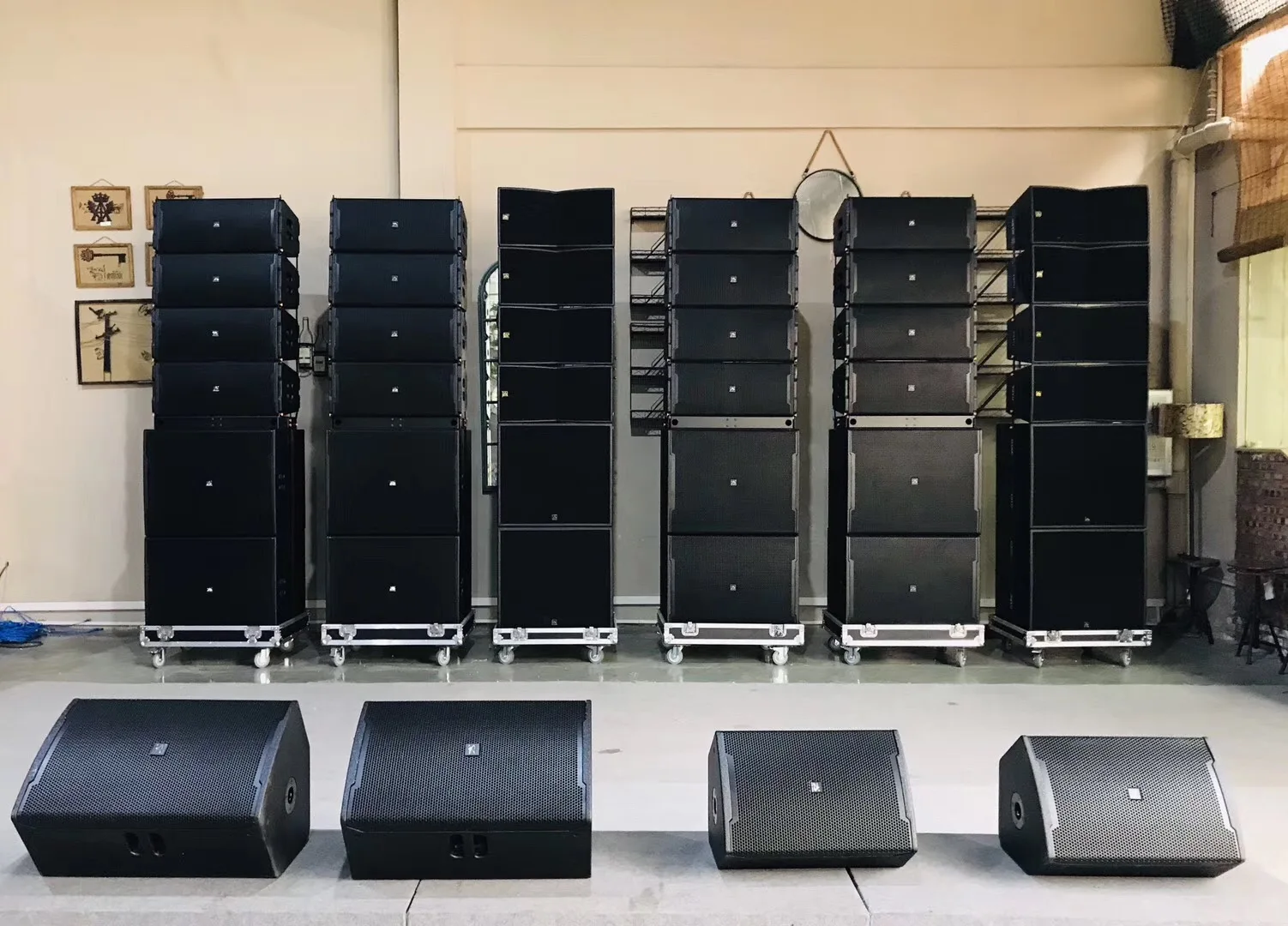 Dual 21 Inch Powered Subwoofer Sub Professional Audio Speakers Buy