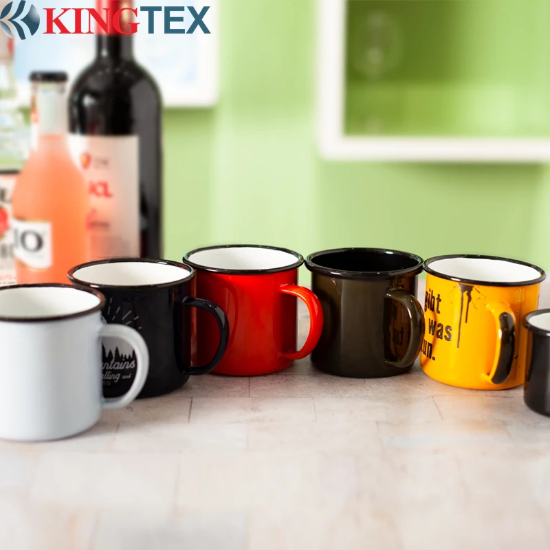 Wholesale Metal Enamel Coffee Mug With Logo Ceramic Enamel Mug Ceramic