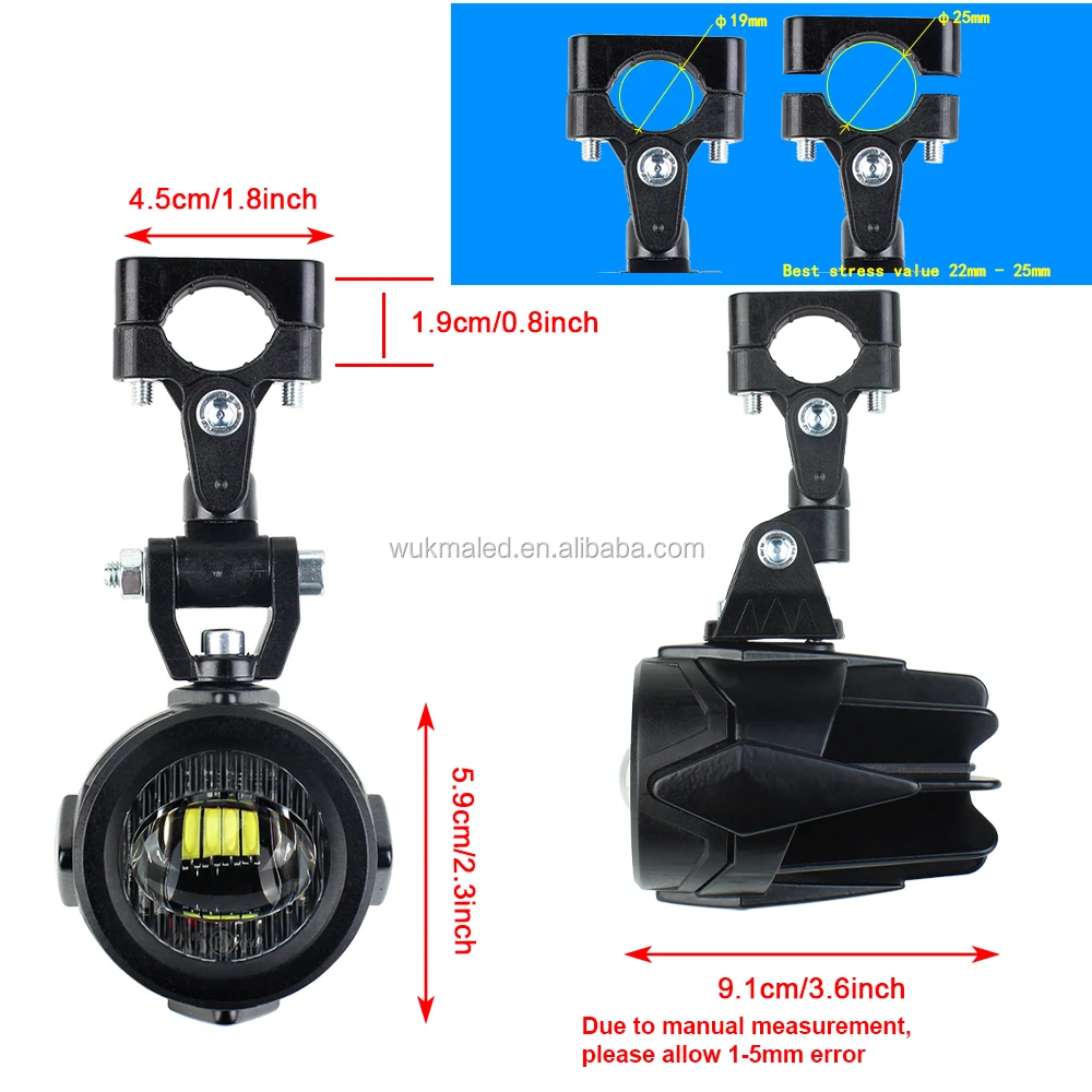 Auxiliary Light 40W Spot Driving Fog Lamps Kits For R1200GS F800GS F700GS F650 K1600 Motorcycle