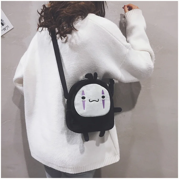 product-2020 new arrival hot sell Fashion high quality durable Cute Cartoon No Face Man Plush Bag Me