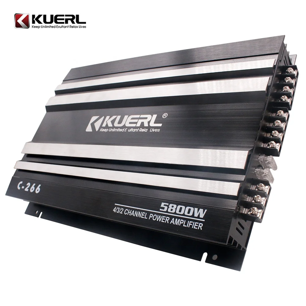 KUERL 4 チャンネル クラス AB 12V カーアンプ、5800W