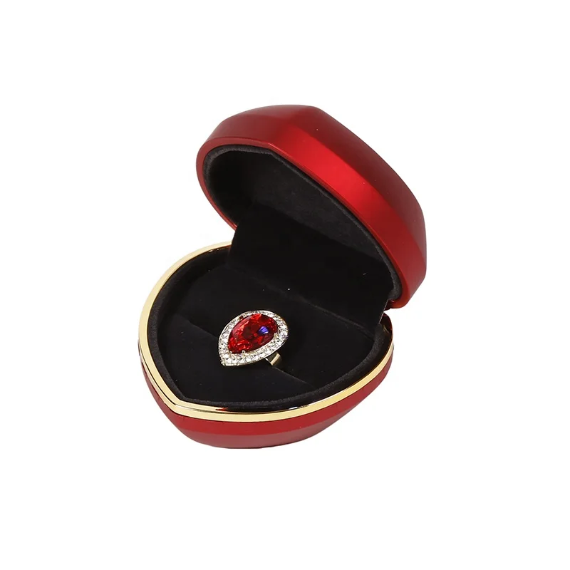 Wholesale fashion heart shape wedding pendant ring jewelry box with LED-4.JPG