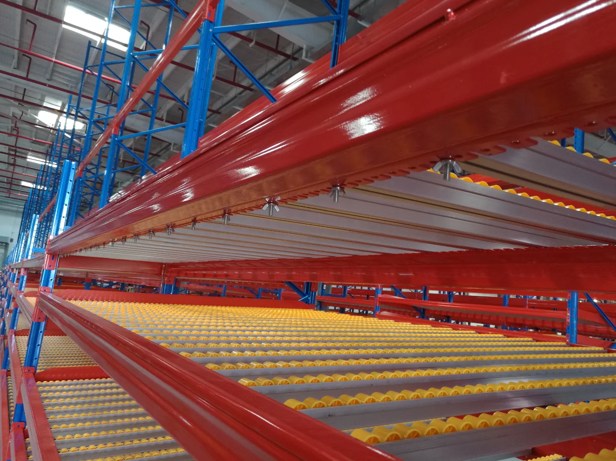 Ebil ce Certified Gravity Carton Flow Pallet Racking For Brake