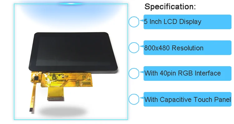 5 inch capacitive touch screen