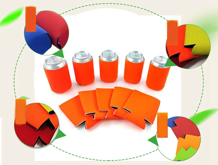 Wholesale new style fabrics neoprene glass bottle beer can cooler cover