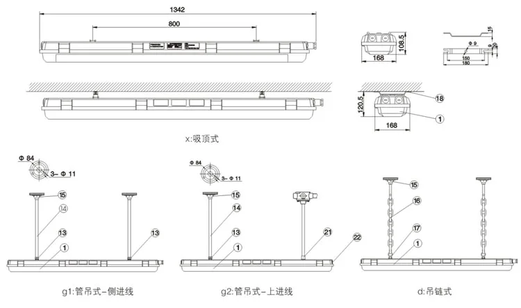 LED  9W  18W  explosion-proof  Anticorrosive  All plastic fluorescent lamp  HRY91-Q