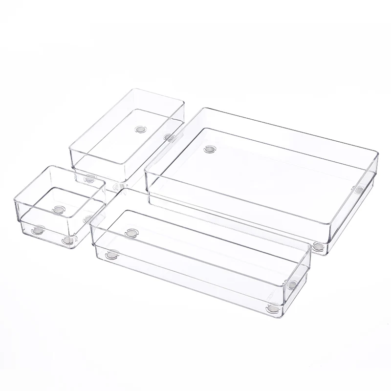 hot-seller household plastic clear  draw organizer  sundry box square case office organizer food container storage box