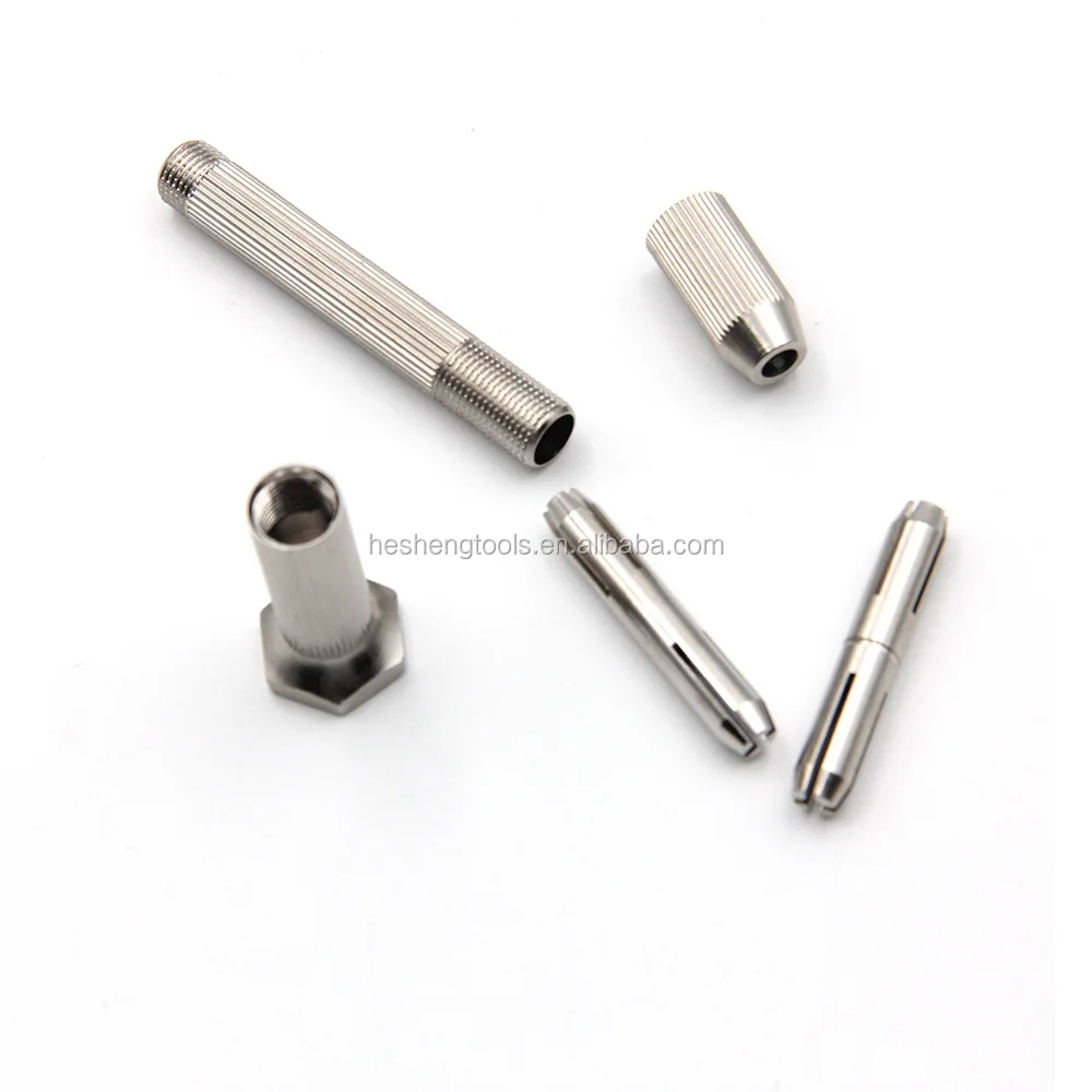 Mini Micro Mano De Aluminio Sin Llave Portabrocas 10 Twist Brocas Herramientas Rotativas 