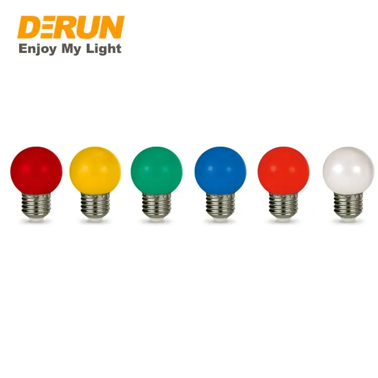 Tiny Mini Color Decoration LED Global Bulb G45 3W E27 B22 Holiday Christmas C37 Colorful lamp with CE ROHS , LED-COLOR