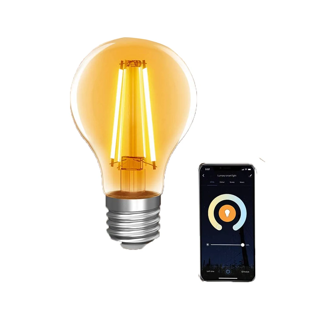 7W 2700K E27 WiFi LED Smart Bulb  Dimmable Smart Antique Vintage Style Filament  Energy Saving Bulb voice activated with Alexa