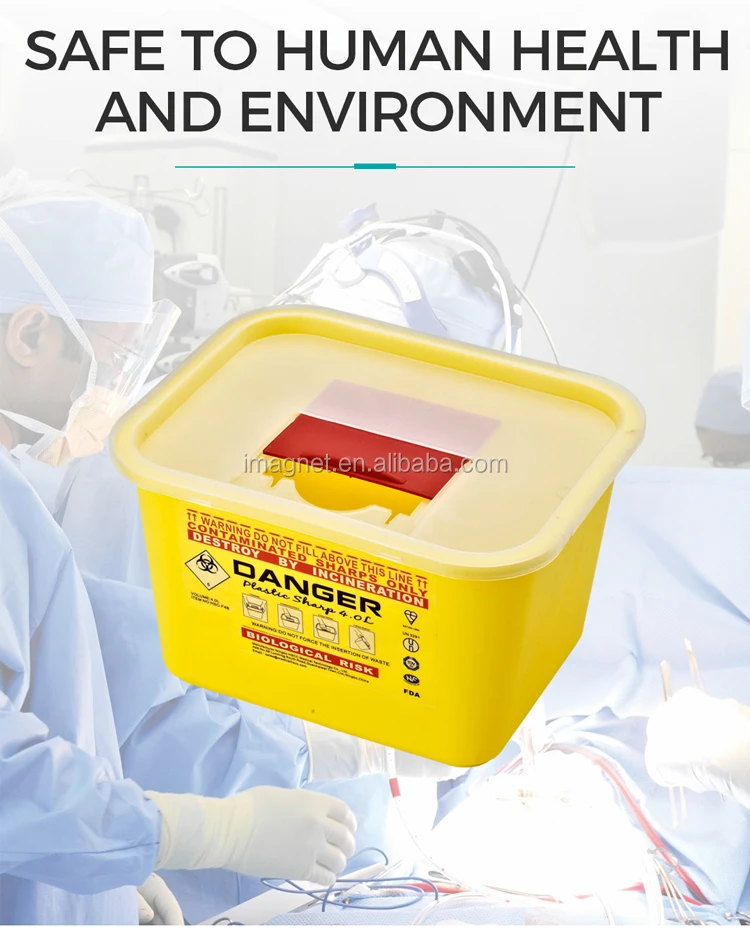 Medical Waste Syringe Disposal Sharp Safety Box For Used Syringe