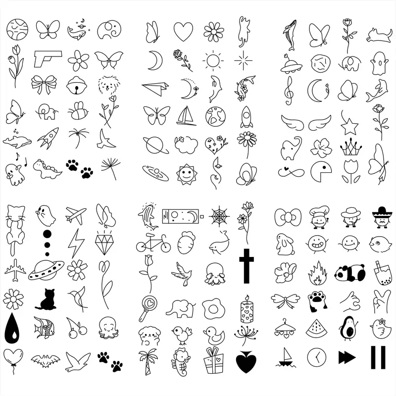 138 Patterns 15 Days Temporary Tattoo Stickers Waterproof 15 Days ...