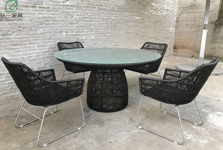 Hight Quality Design 304 Stainless Steel Rattan Furniture Outdoor Garden Chair