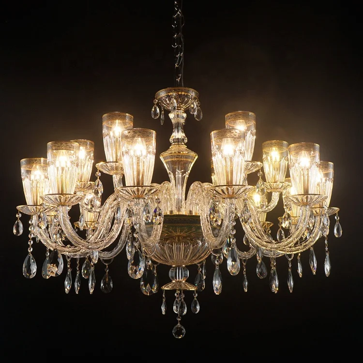 European style 15pcs 40w luxury vintage modern led ceiling pendant electrical chandelier lights