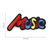 music design custom brand name logo embroidery patch