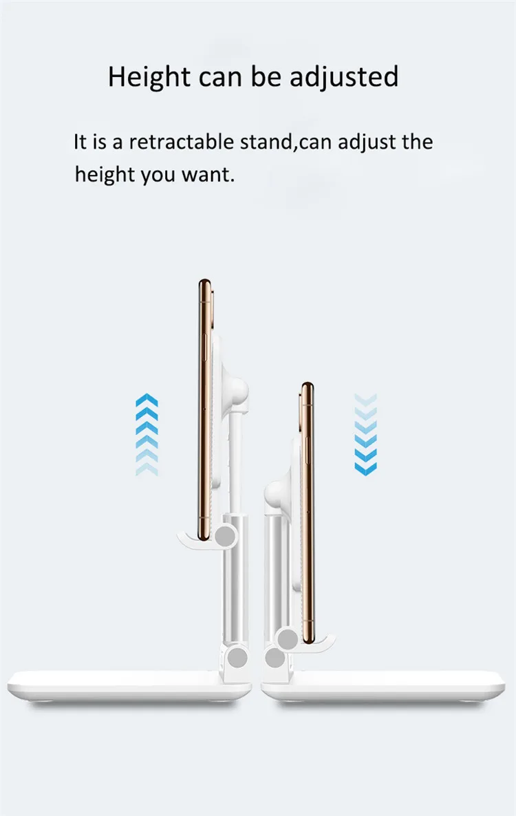 Desktop adjustable phone stand Portable Aluminum foldable cell phone stand