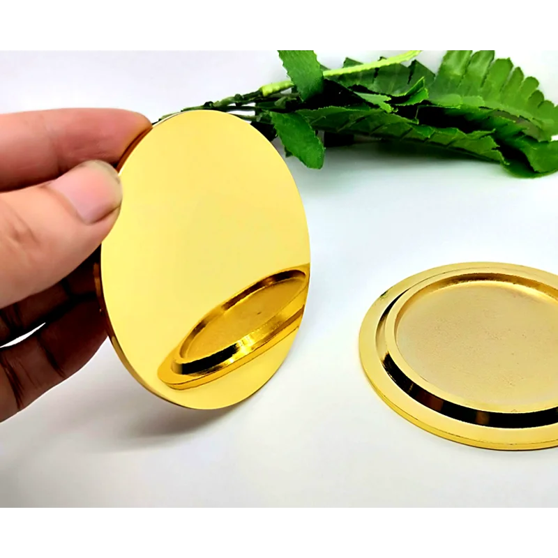 Custom Gold Candle Jars Glass Metal Lid Buy Candle Jars Glass Metal