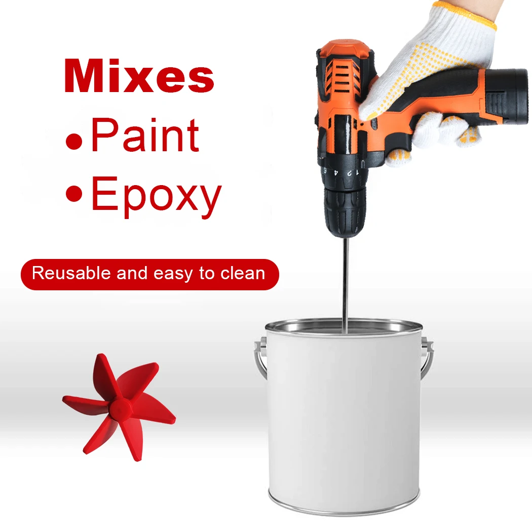 Cnmi Paint Mixer Drill Attachment 11 Inch Helix Mixer For Epoxy Resin Silicone Consistent Even