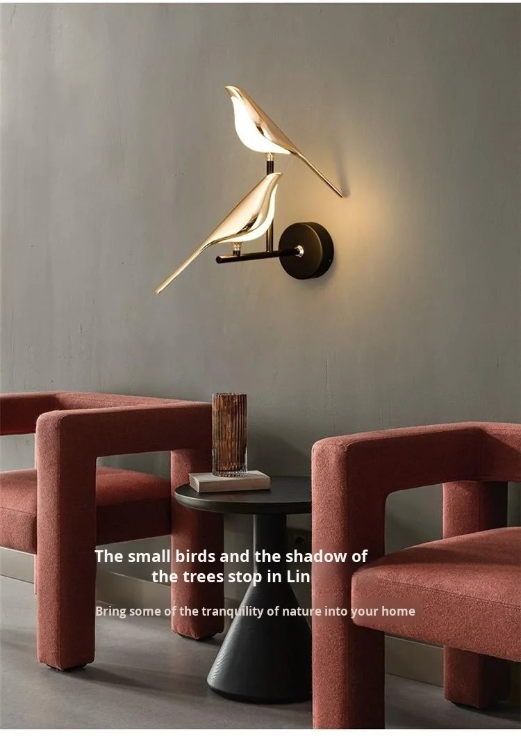 product cuckoo bird shape wall lamps light luxury home decor led wall sconce postmodern design indoor decorative wall lights lighting-5