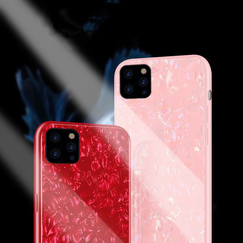 时尚手机壳钢化玻璃抗爆保护盖 for phone 11 pro