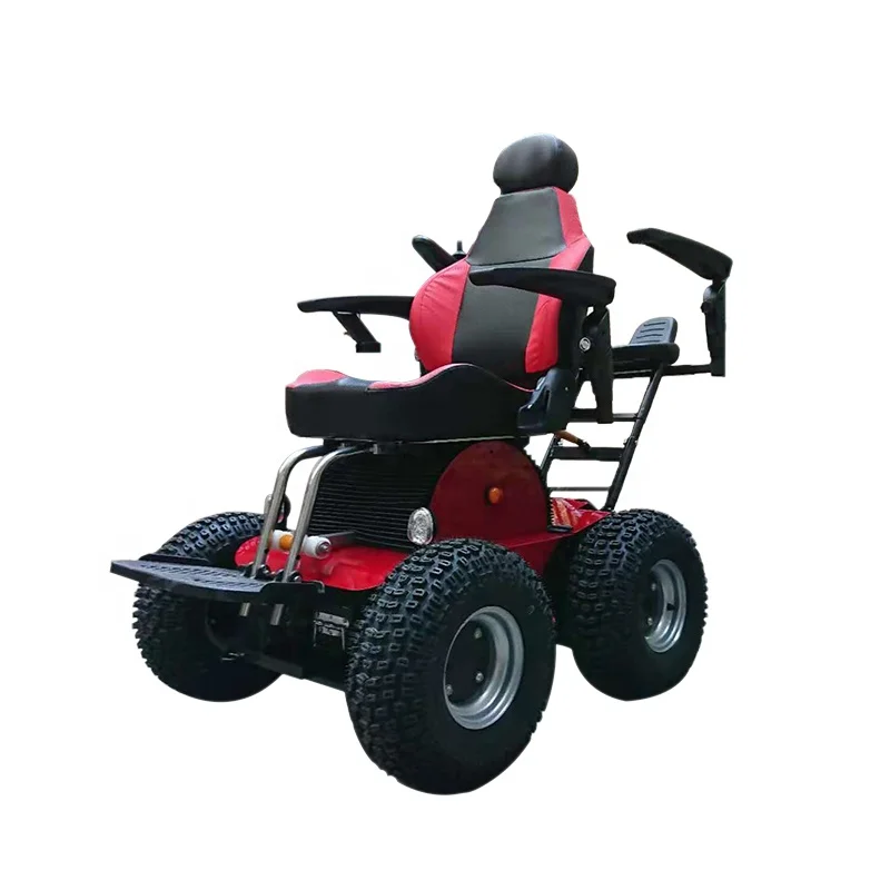 2021 Tew001 4 Wheels Electric Off-road Stair Climbing Beach Wheelchair