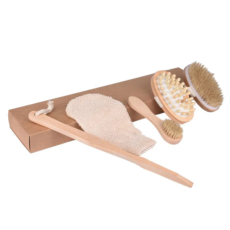 Natural Skin Care Clean Bath Accessories Green Bamboo Massage Long