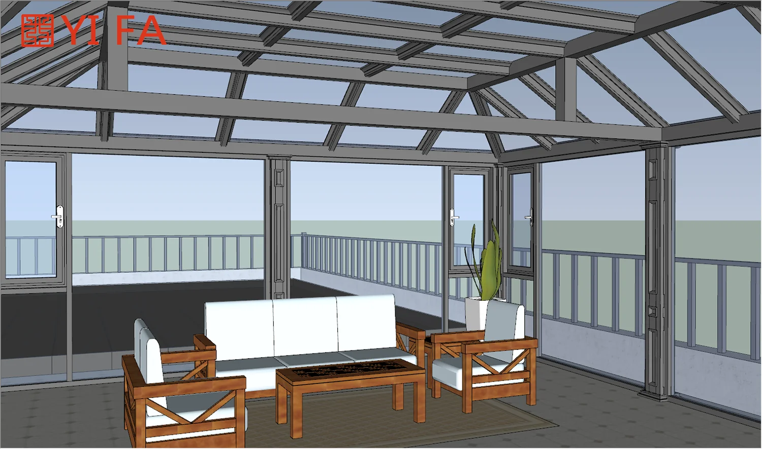 aluminum profile glass house