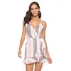 Fashion Forward V Collar Non-Sleeves High Wrap Women Sexy Mini Casual Dress
