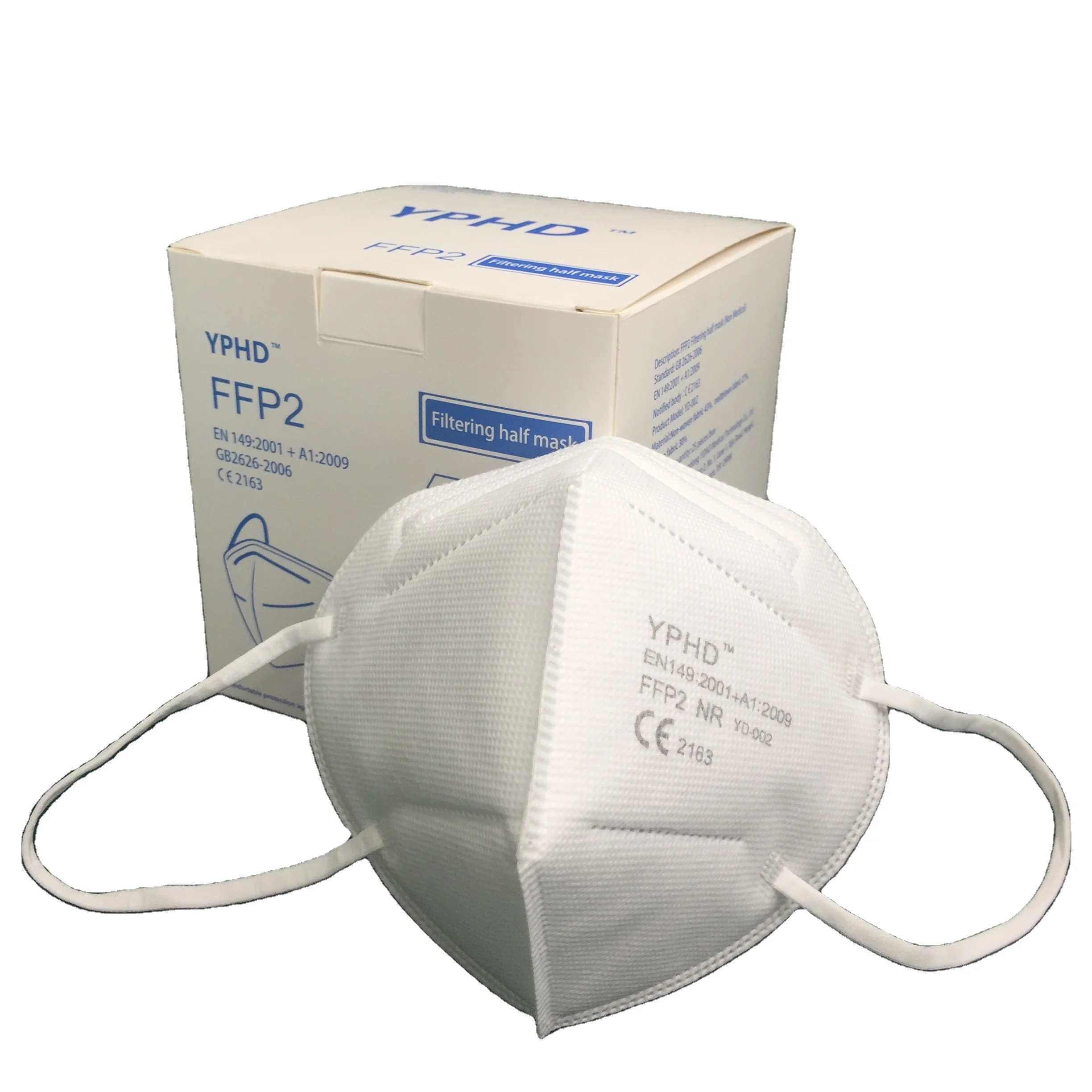 
YPHD 5 layers KN95 Face Mask KN95 Earloop with CE NB 2163 Approved 