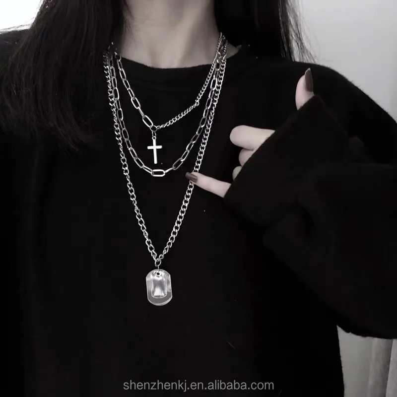 3-Piece Grunge/Punk Chained Necklace (Men & Women)