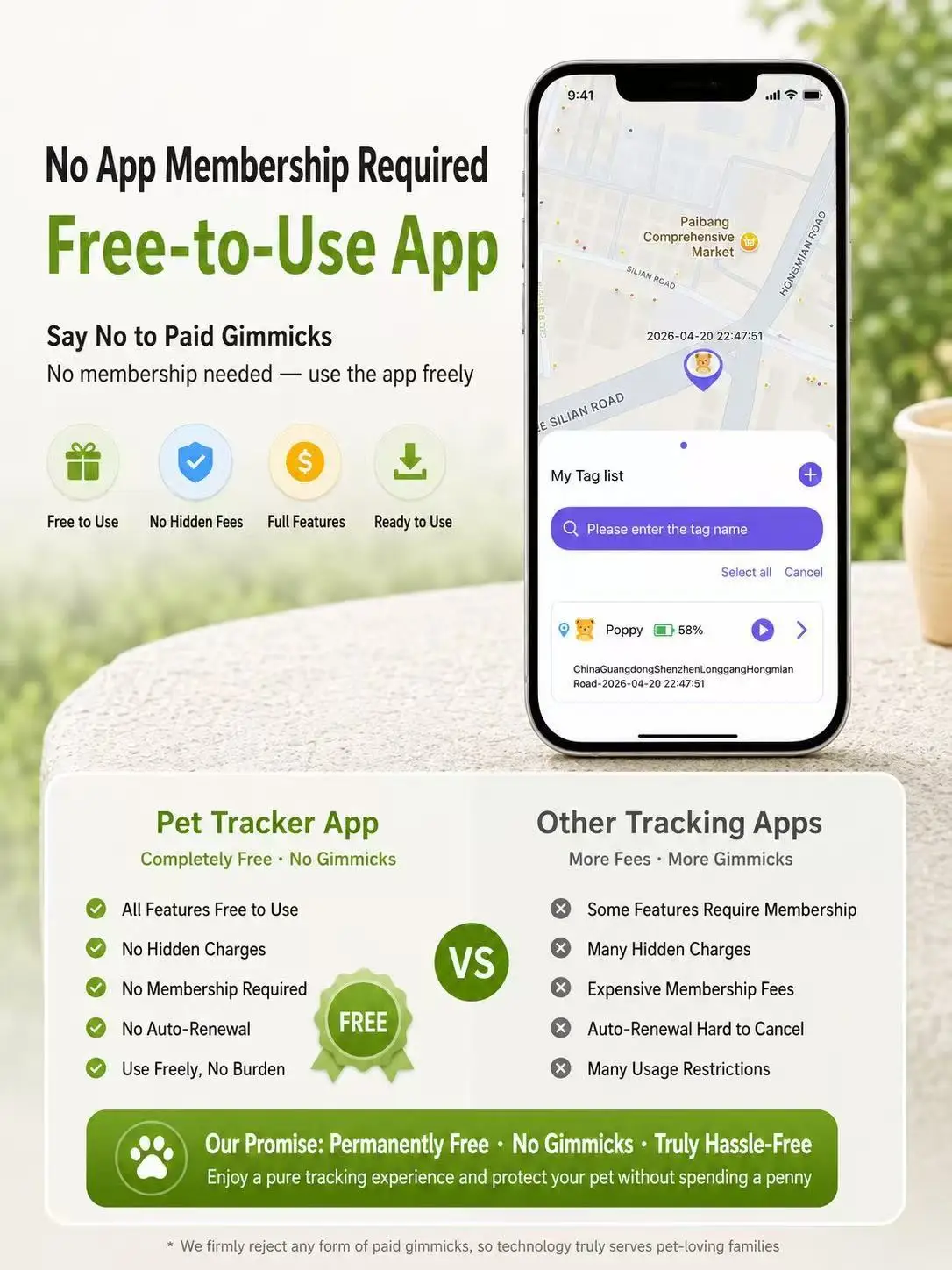 Cross-border New GPS Pet Locator-universal Collar Finder for Dogs and Cats with Android App Waterproof Design to Prevent Loss