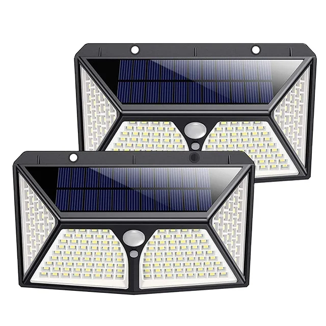 Factory Solar power sensor 180 leds super bright led outdoor light solar light solar garden light