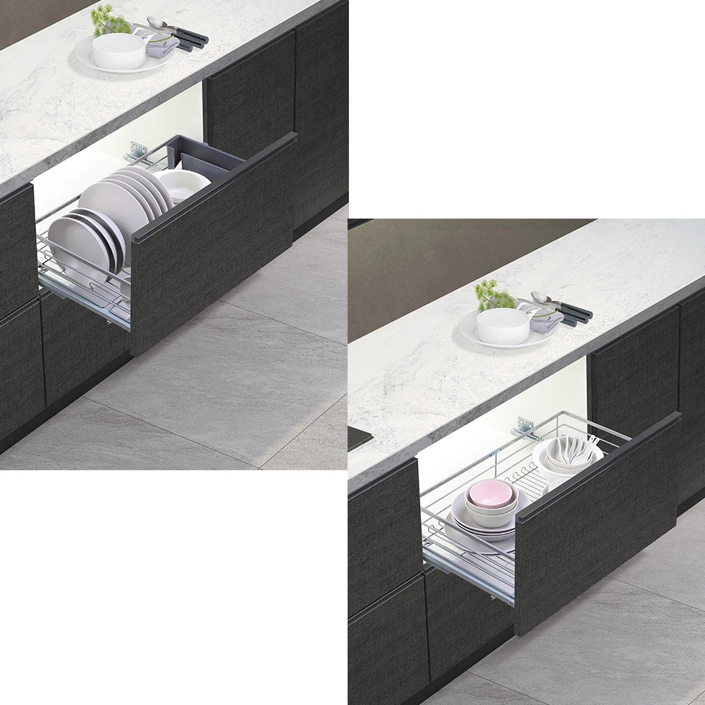 Closets Wardrobe Undermount Slide Custom Metallic Pull Out Wire Drawer