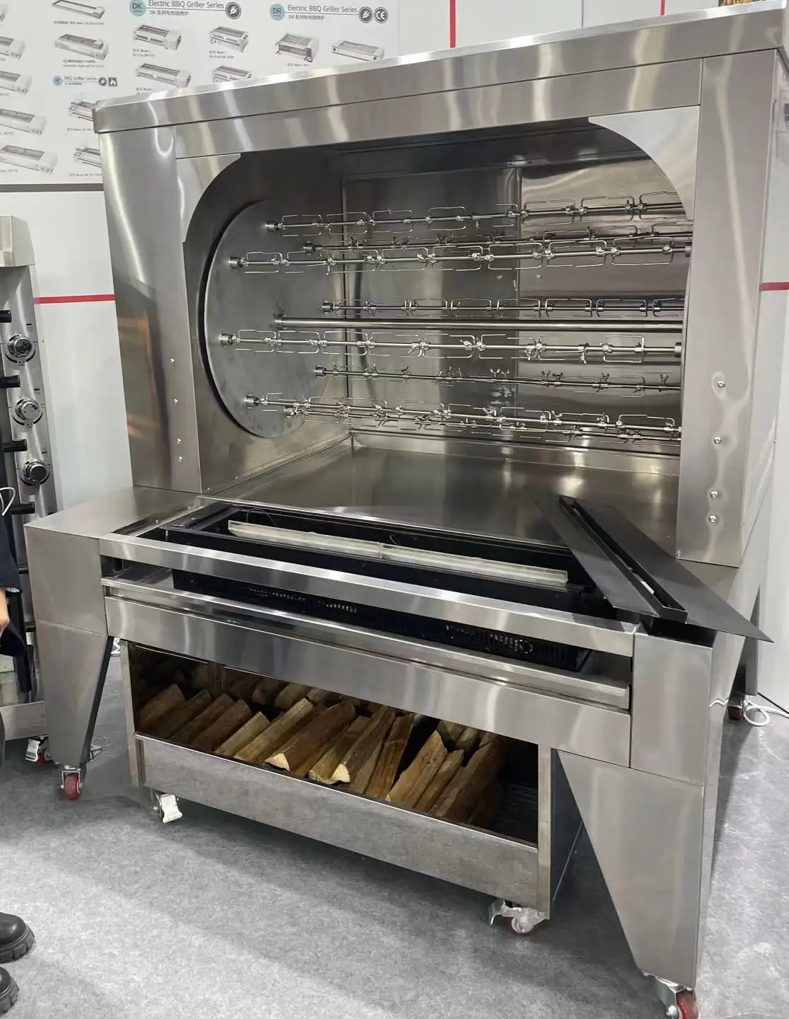 Charcoal Rotary Commercial Woodfired Chicken Rotisserie Grill Buy