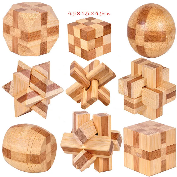 Joyeee 3D Wooden Brain Teaser Puzzle Key Lock Ideal Gift and Decoration Idea Diamond Cube Interlocking Jigsaw Puzzles for Teens and Adults Challenge Your Logical Thinking 