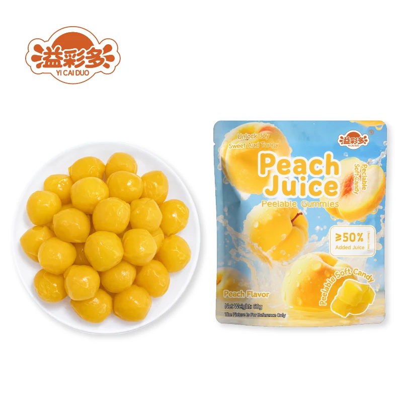 Yicaiduo 60g Yellow Peach Peelable Gummy