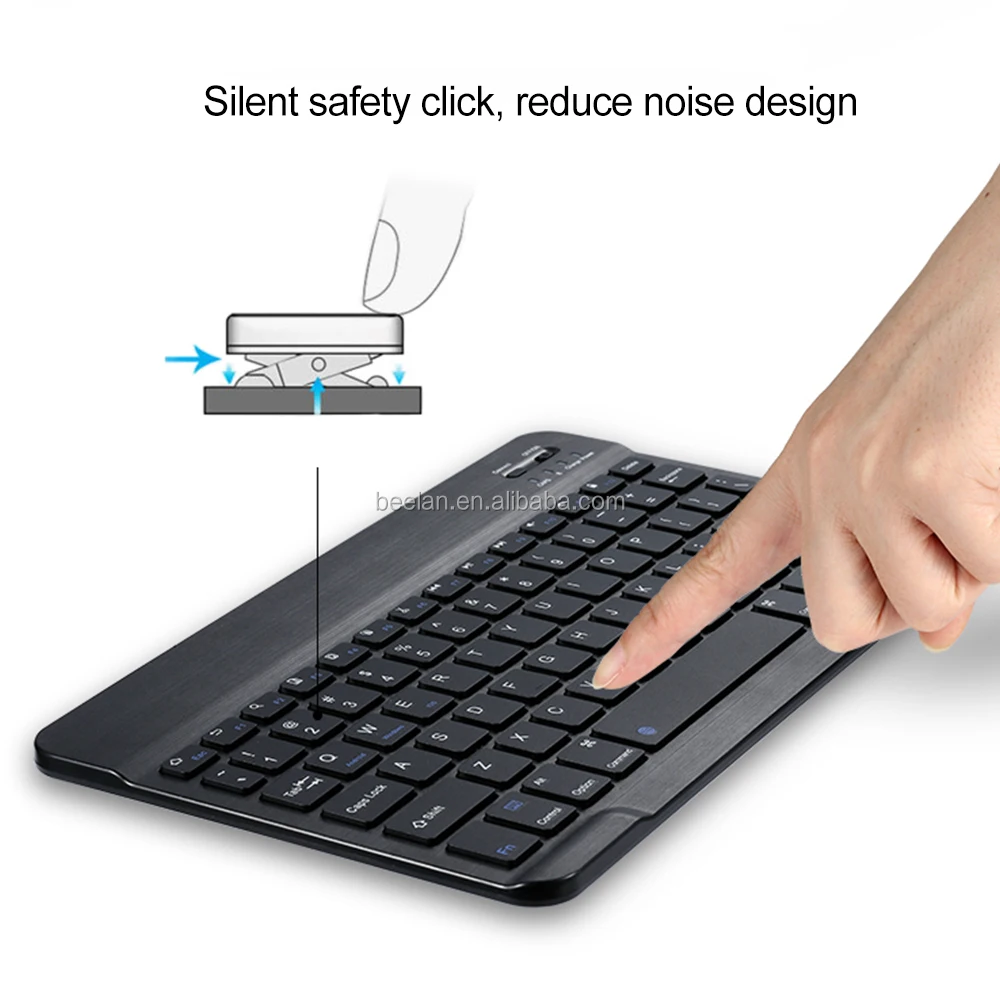 9.7 Wireless Keyboard Mouse Combos Computer Silent Pc Pad Rechargeable Usb Port For Ipad Work