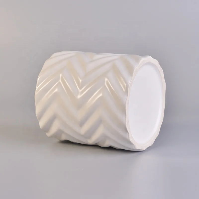 Cylinder electroplating ceramic bowl votive candle vessel customized candle holders wedding centerpieces in bulk