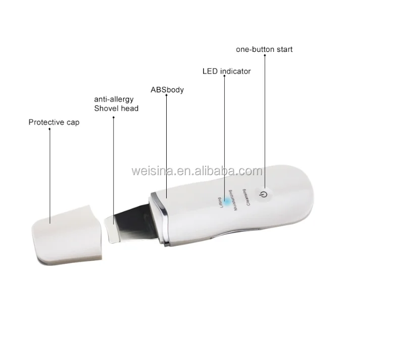 Factory wholesale ultra sonic ems waterproof skin ultrasonic scrubber