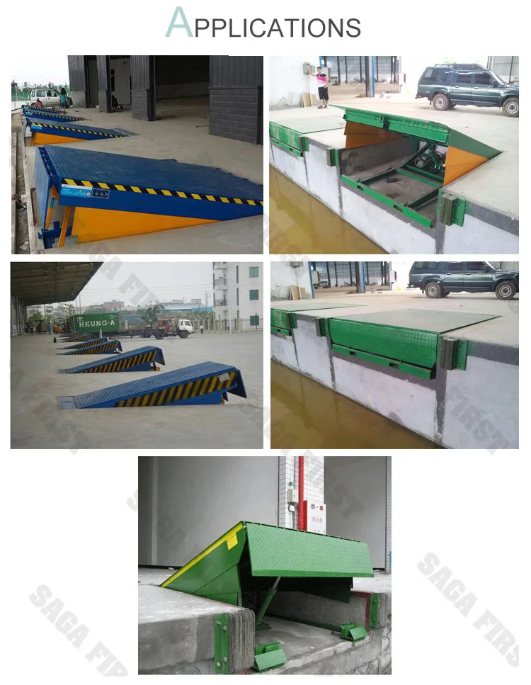 12 tons High end Container forklift loading yard ramp dock leveler machine