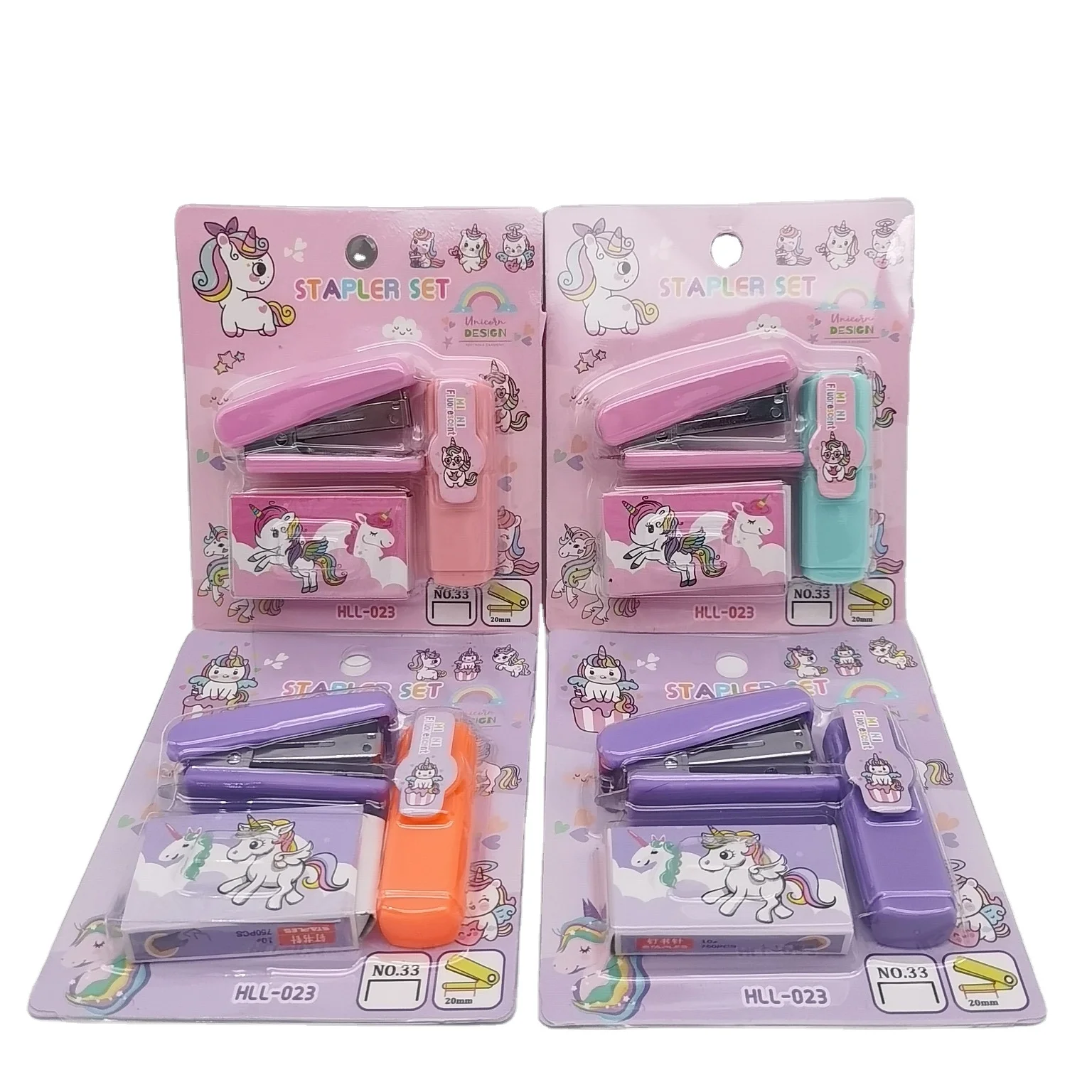 Child Stapler Stapler Portable Cute Cartoon Mini Stapler, Fluorescent Pen Set Student ...