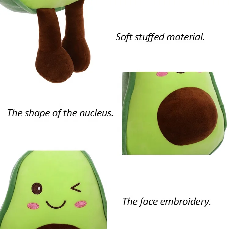 hug me plush food avocado