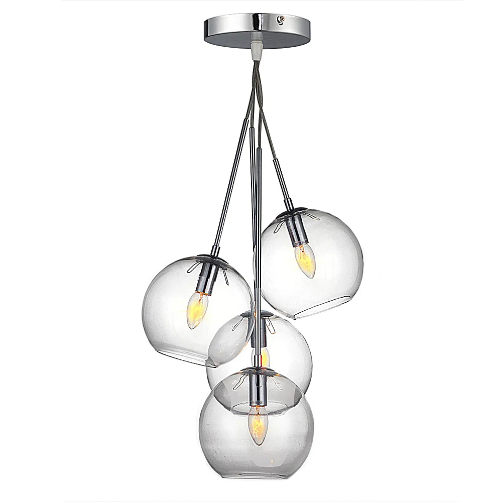 Nordic Modern Creative Iron Glass Ball Magic Bean Hanging lamp LED Chandelier Pendant Lighting for Living Room